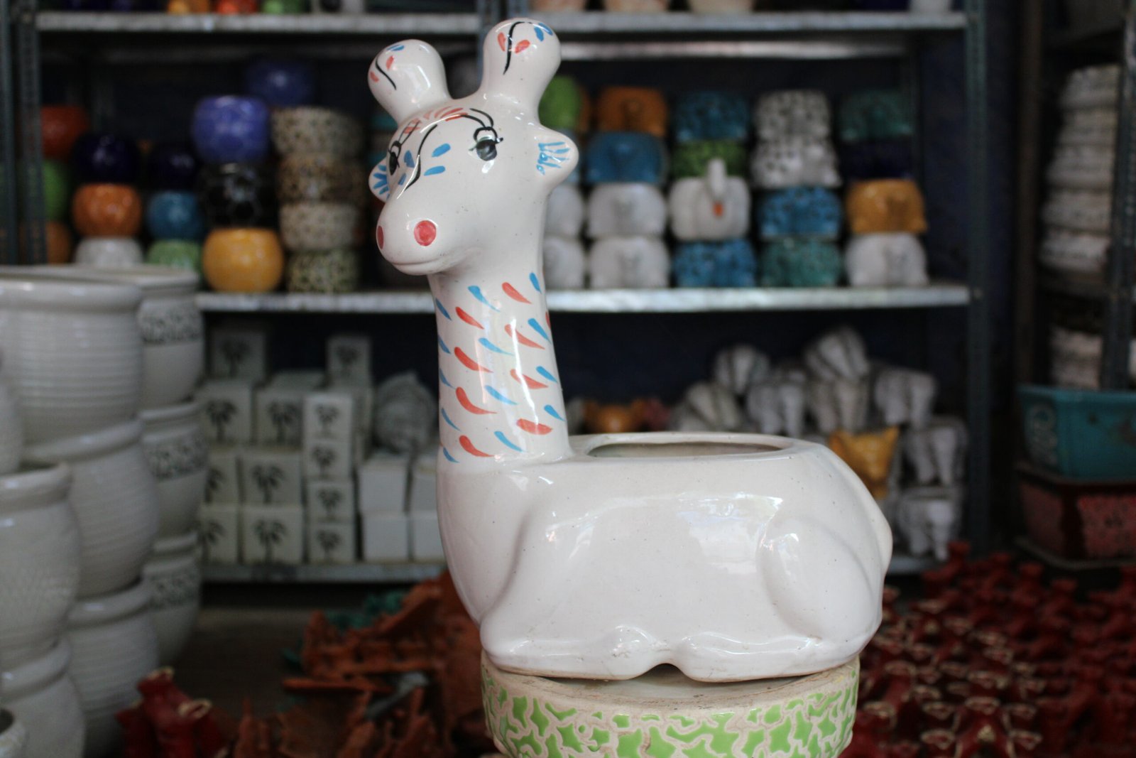 Ceramic-Flower-Vase-baby-Giraffe-Shape-Handmade – Online Garden Store ...