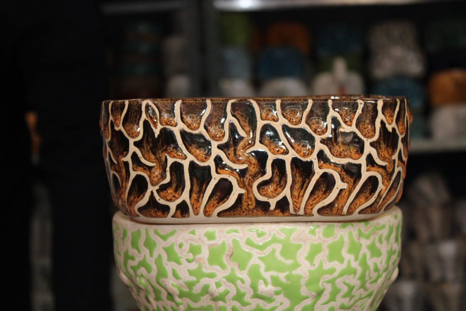 Stylish Ceramic Pots for Indoor and,Outdoor,Balcony,Home,Garden,Office (Color Brown) Size -Large 10 inch width